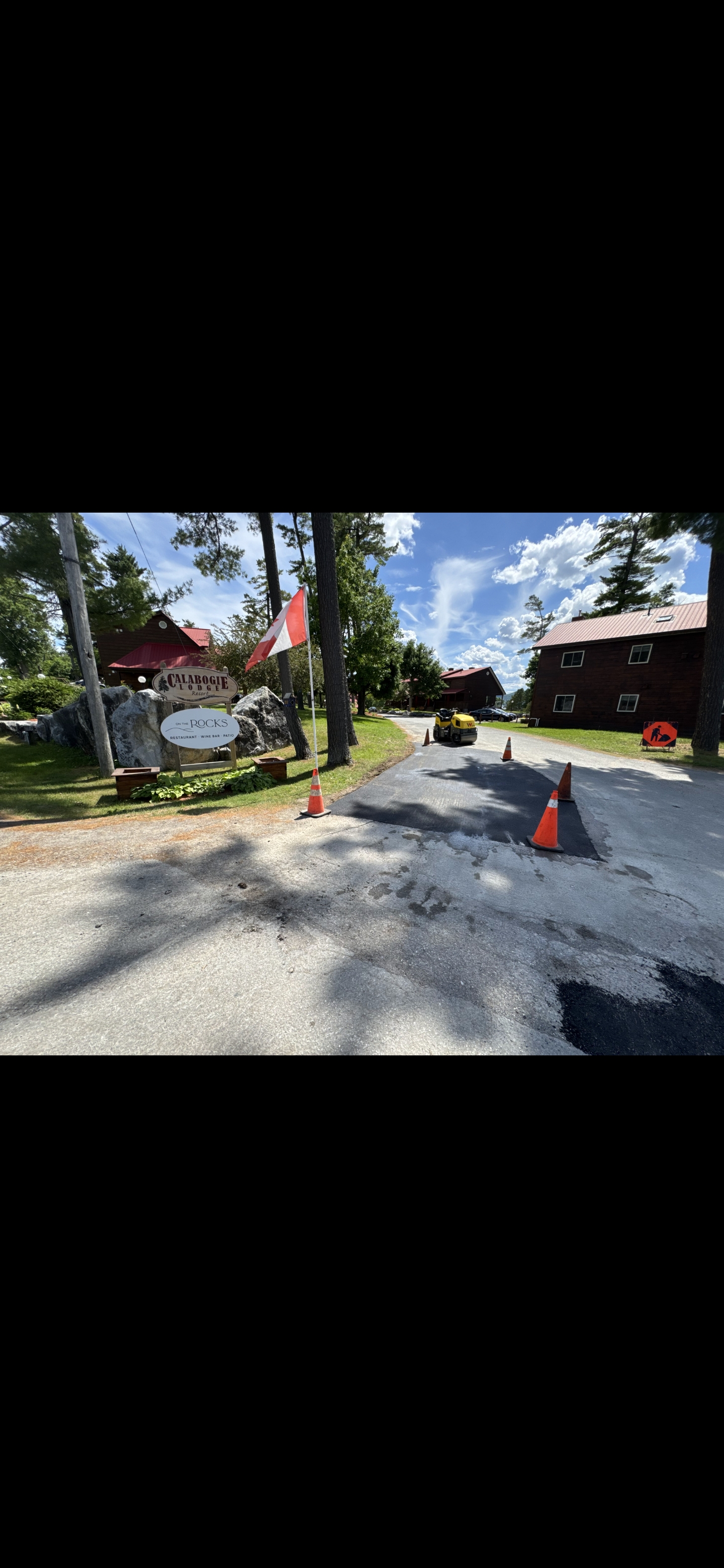 Commercial road paving at Calabogie Lodge Resort