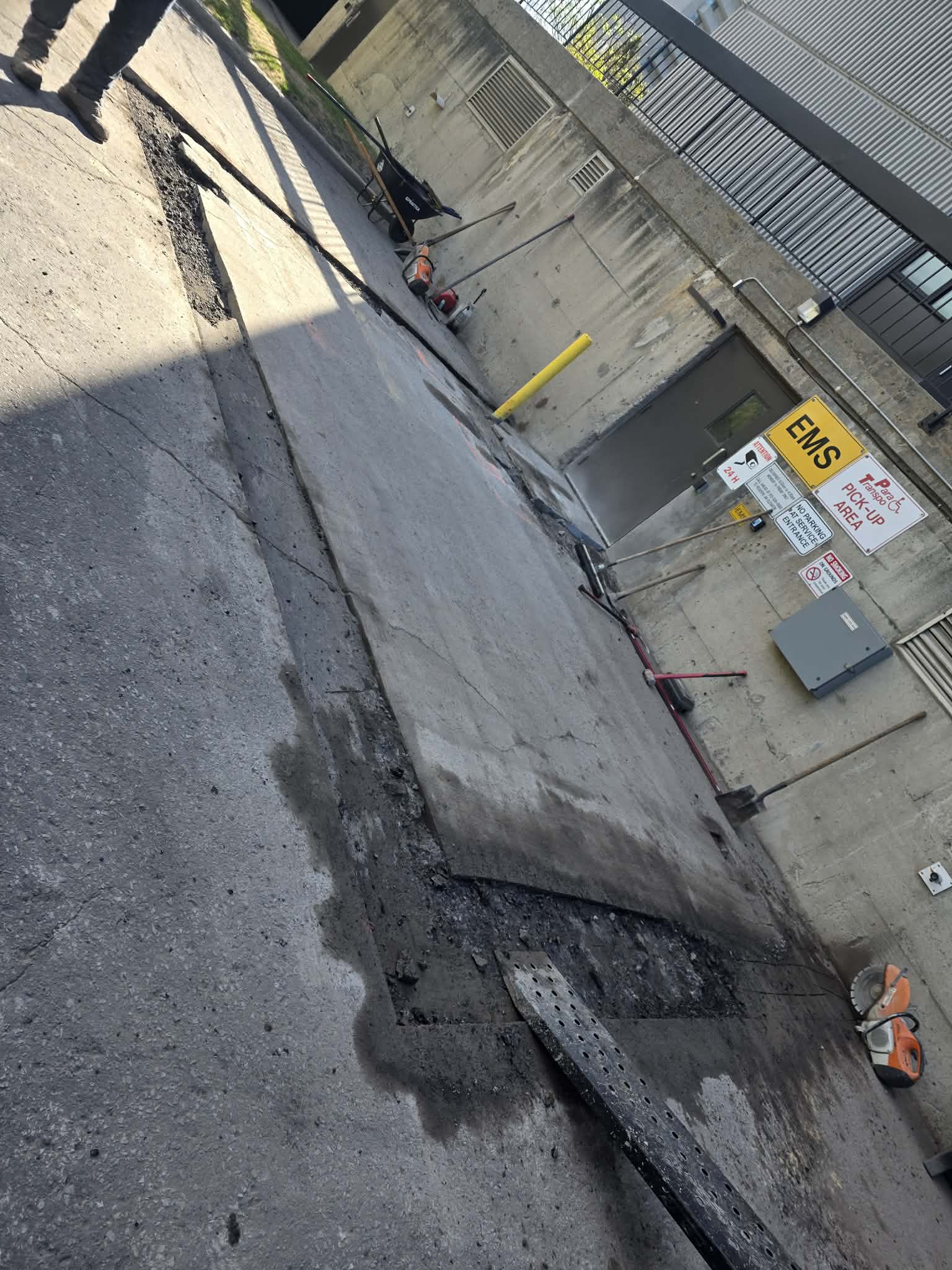 EMS building service entrance — commercial patch install