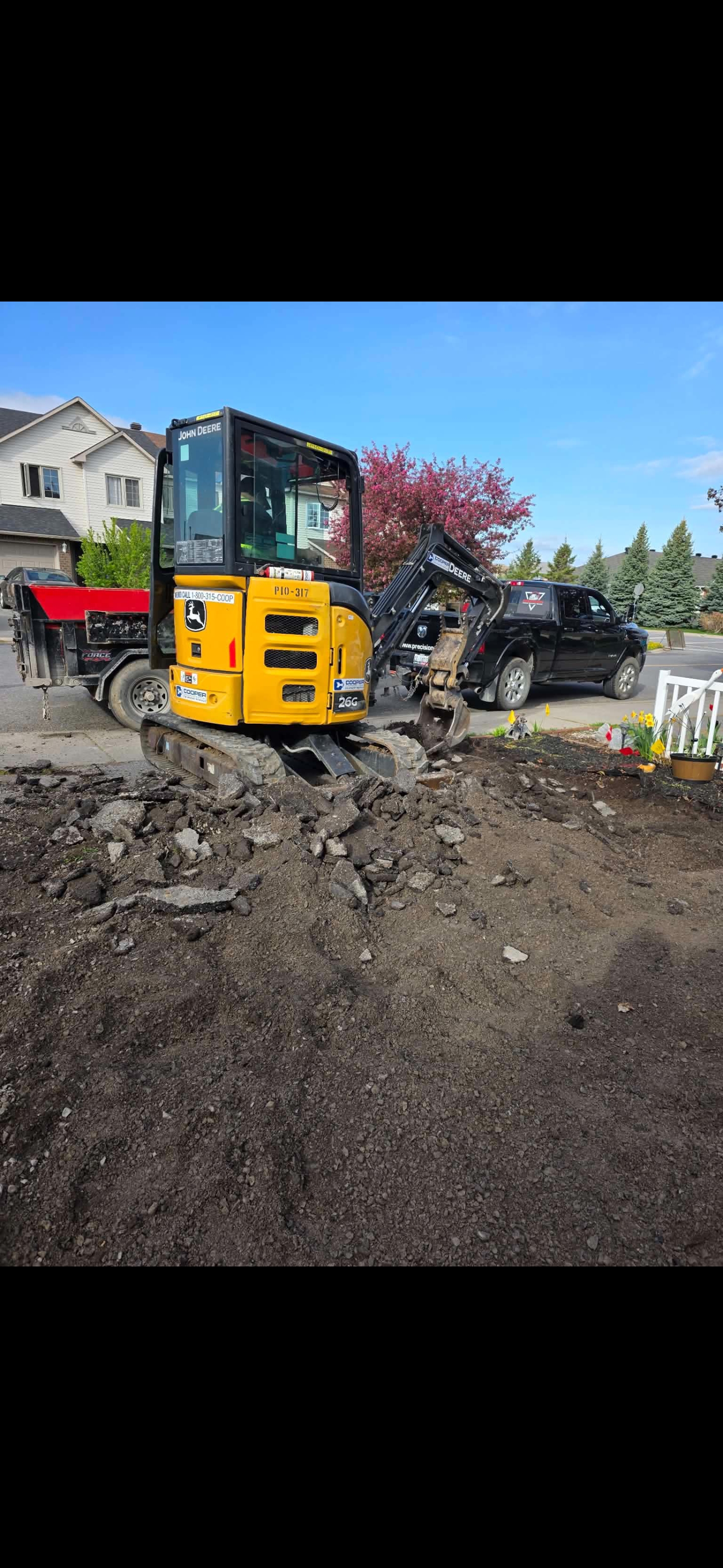 Driveway excavation & full removal before rebuild